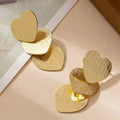 Geometric Heart Alloy Drop Earrings for Women