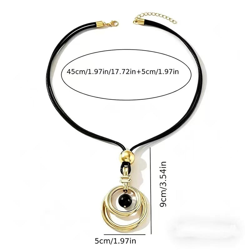 Retro Decorative Pendant Plated Alloy Necklace for Women