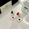 Red Heart & Spade Stud Earrings